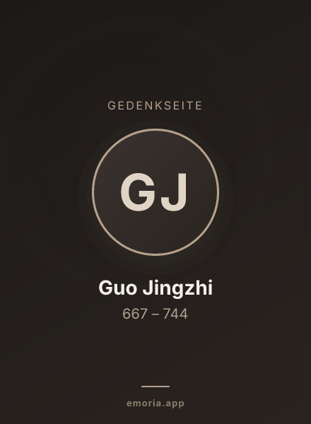 Gedenkportrait von Guo Jingzhi