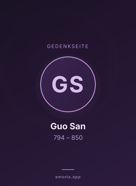 Gedenkportrait von Guo San