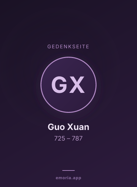 Gedenkportrait von Guo Xuan