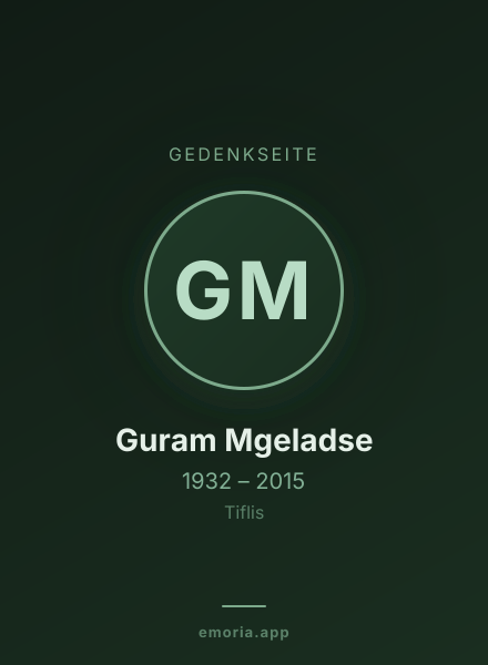 Gedenkportrait von Guram Mgeladse