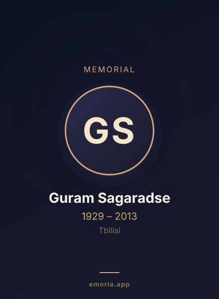 Memorial portrait of Guram Sagaradse
