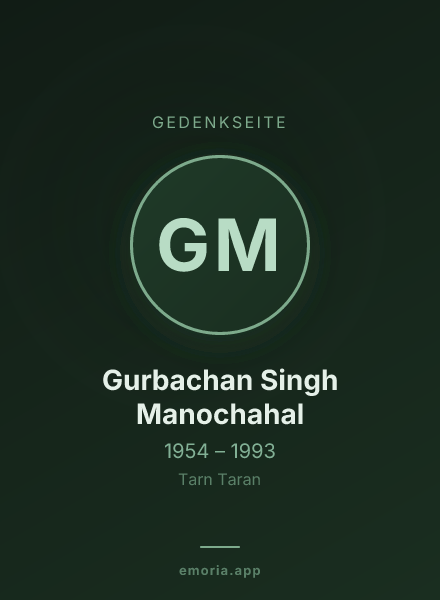 Gedenkportrait von Gurbachan Singh Manochahal