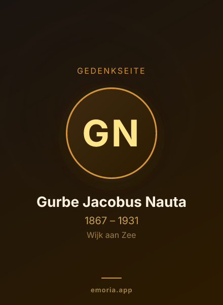Gedenkportrait von Gurbe Jacobus Nauta