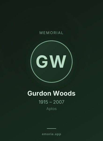 Memorial portrait of Gurdon Woods