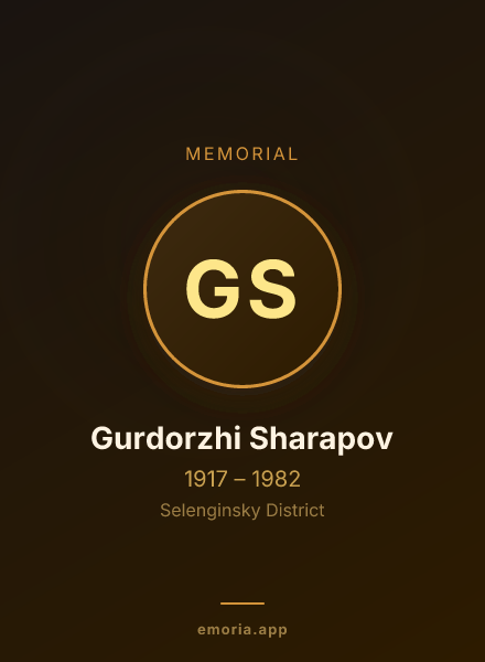 Memorial portrait of Gurdorzhi Sharapov