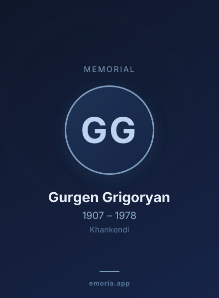 Memorial portrait of Gurgen Grigoryan