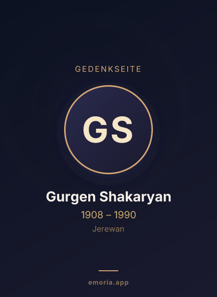 Gedenkportrait von Gurgen Shakaryan