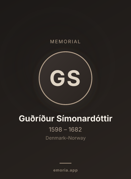 Memorial portrait of Guðríður Símonardóttir