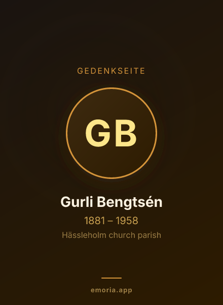 Gedenkportrait von Gurli Bengtsén