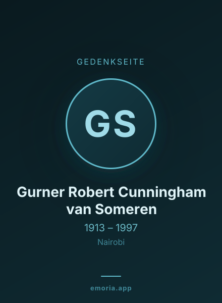 Gedenkportrait von Gurner Robert Cunningham van Someren