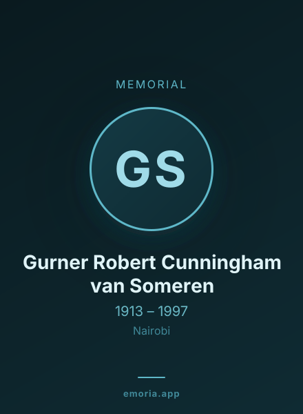 Memorial portrait of Gurner Robert Cunningham van Someren