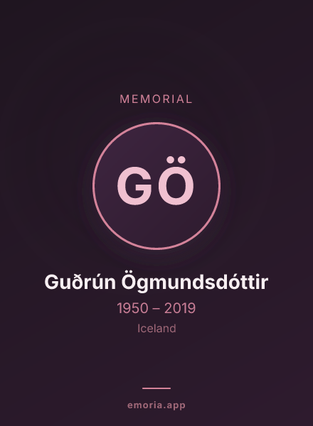 Memorial portrait of Guðrún Ögmundsdóttir
