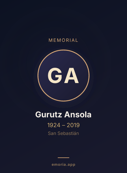 Memorial portrait of Gurutz Ansola
