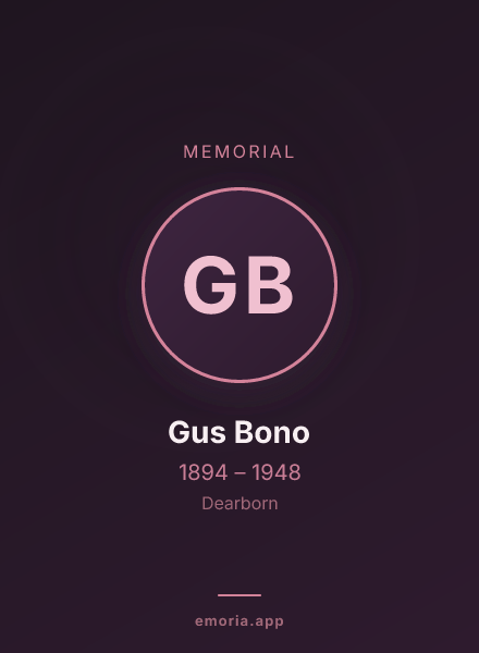 Memorial portrait of Gus Bono