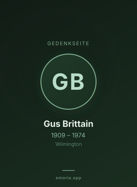 Gedenkportrait von Gus Brittain