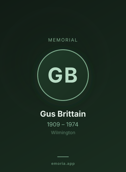 Memorial portrait of Gus Brittain