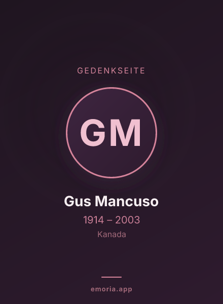 Gedenkportrait von Gus Mancuso