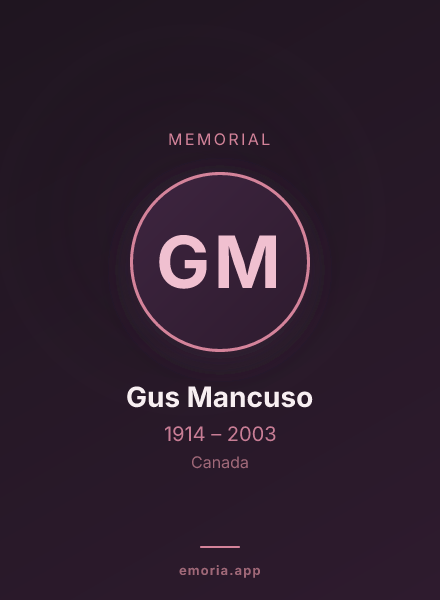 Memorial portrait of Gus Mancuso