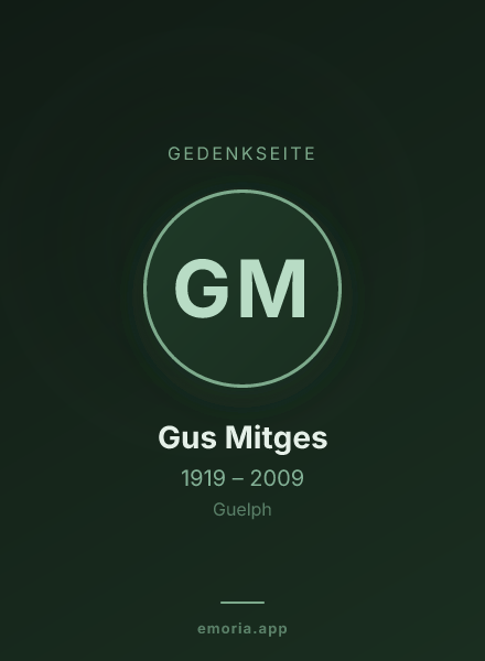 Gedenkportrait von Gus Mitges