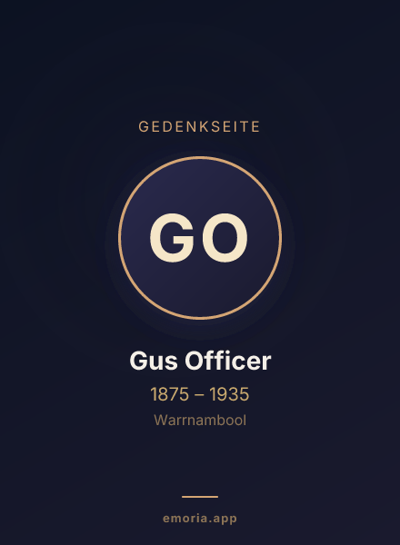 Gedenkportrait von Gus Officer