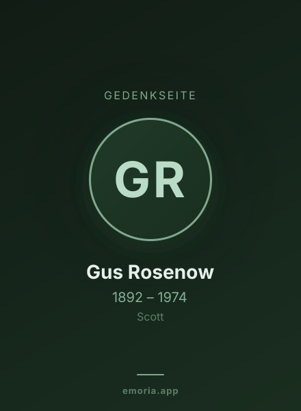 Gedenkportrait von Gus Rosenow