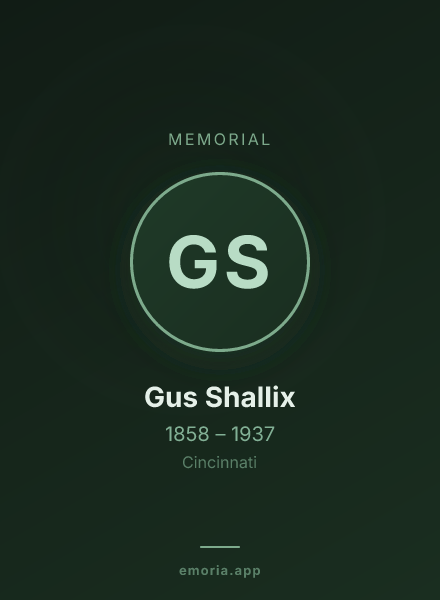 Memorial portrait of Gus Shallix
