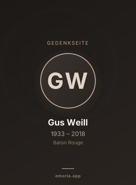 Gedenkportrait von Gus Weill