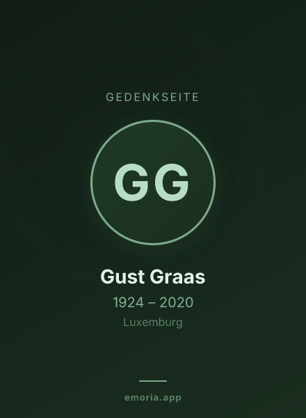 Gedenkportrait von Gust Graas