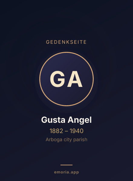 Gedenkportrait von Gusta Angel