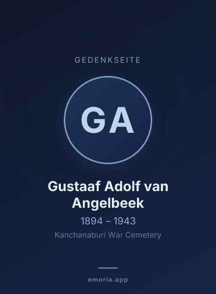 Gedenkportrait von Gustaaf Adolf van Angelbeek
