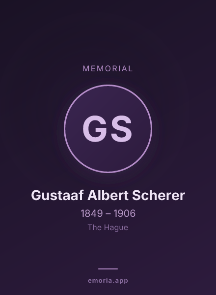 Memorial portrait of Gustaaf Albert Scherer