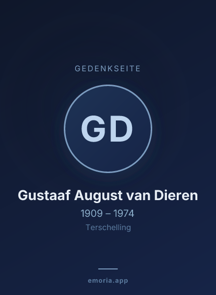 Gedenkportrait von Gustaaf August van Dieren
