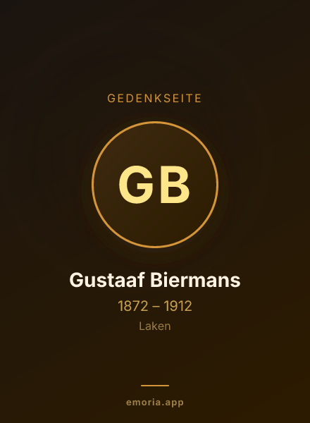 Gedenkportrait von Gustaaf Biermans