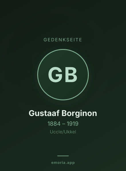 Gedenkportrait von Gustaaf Borginon