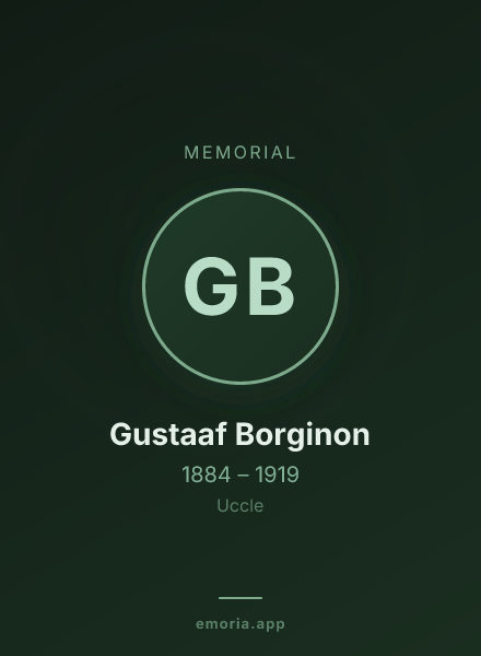 Memorial portrait of Gustaaf Borginon