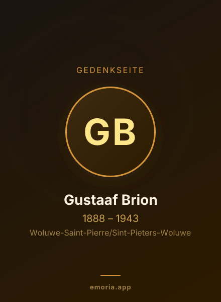 Gedenkportrait von Gustaaf Brion