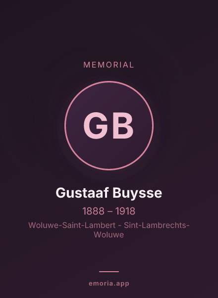 Memorial portrait of Gustaaf Buysse