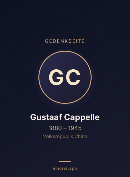 Gedenkportrait von Gustaaf Cappelle