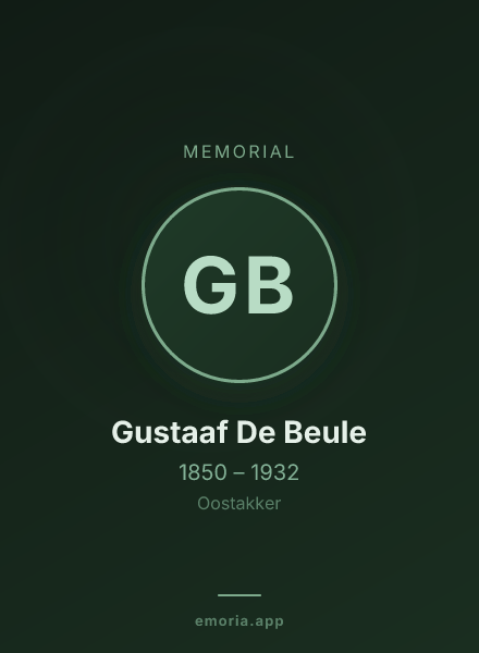 Memorial portrait of Gustaaf De Beule