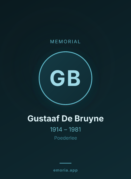 Memorial portrait of Gustaaf De Bruyne
