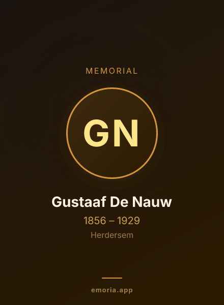Memorial portrait of Gustaaf De Nauw