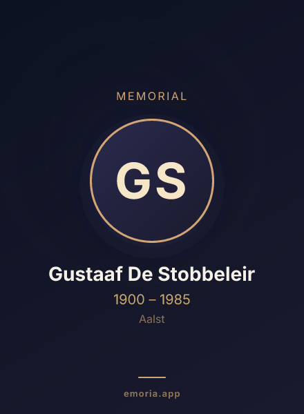 Memorial portrait of Gustaaf De Stobbeleir