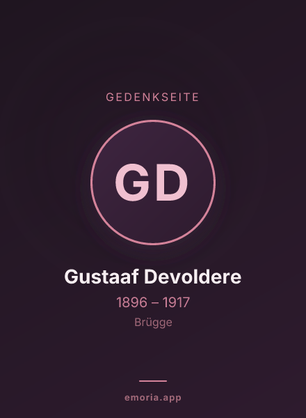 Gedenkportrait von Gustaaf Devoldere
