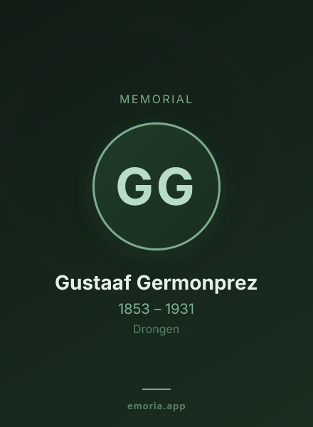 Memorial portrait of Gustaaf Germonprez