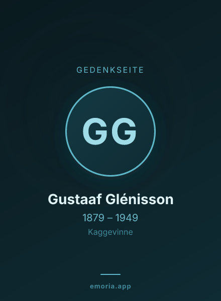 Gedenkportrait von Gustaaf Glénisson