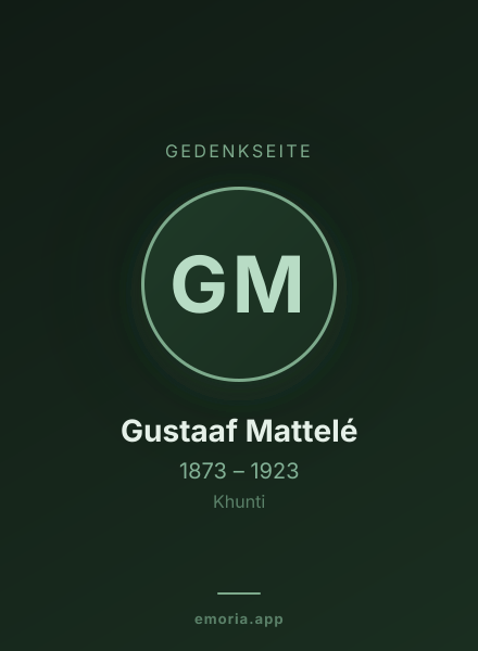 Gedenkportrait von Gustaaf Mattelé