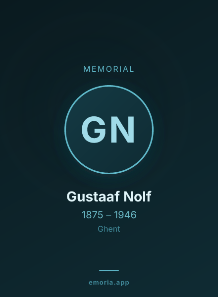 Memorial portrait of Gustaaf Nolf