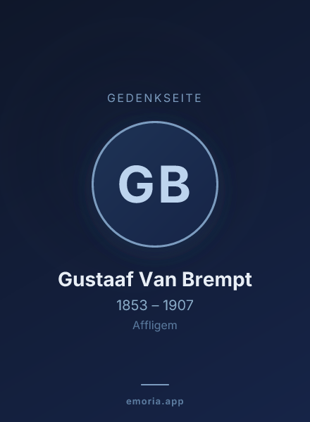 Gedenkportrait von Gustaaf Van Brempt