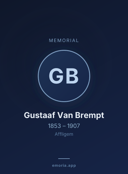 Memorial portrait of Gustaaf Van Brempt