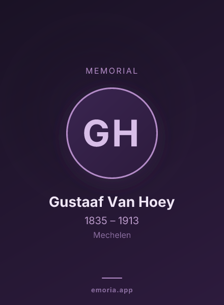 Memorial portrait of Gustaaf Van Hoey